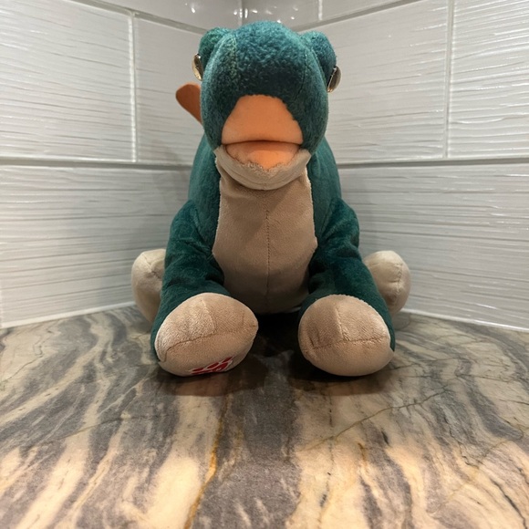 Build A Bear Stegosaurus 17” Long Dinosaur Plush Stuffed Animal Green Orange Toy - Picture 4 of 5